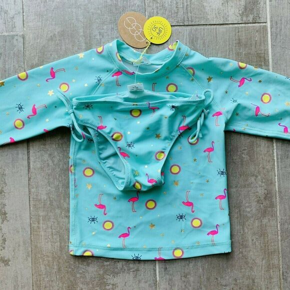 $66 EGG by SUSAN LAZAR Kaitlyn Two-Piece Swim Bathing Suit NEW SPF 50+Guard 2T - Picture 2 of 4